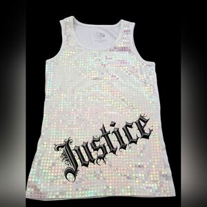 *1011 justice sequin tank top Girls size 14